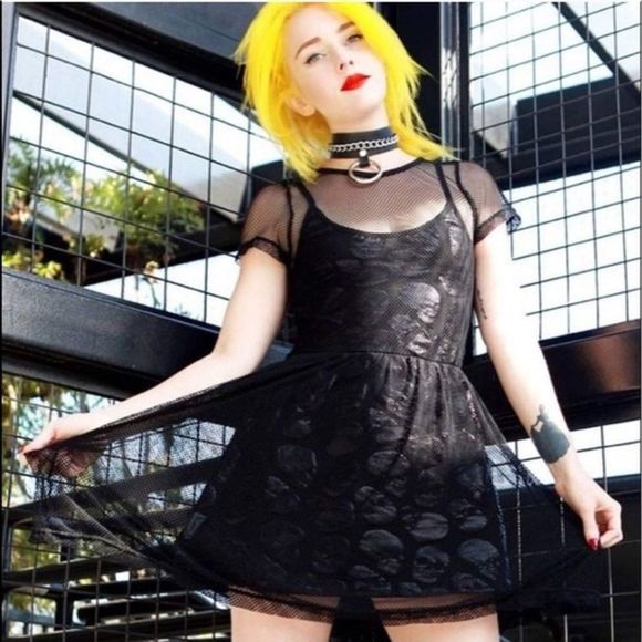 Iron Fist Dresses & Skirts - Iron Fist Skullz Club Mesh Dress